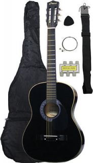 Newly listed NEW Beginners BLACK Acoustic Guitar+GIGBAG+​STRAP+TUNER 