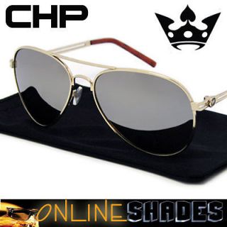 TC CHP GOLD MIRROR   Limited Aviator Sunglasses Retro Classic Mirrored 