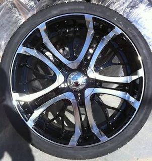 22x9.5 & 20x8.5 INCUBUS 500 PARANORMAL BLACK RIMS WITH TIRES STAGGERED 