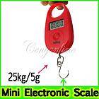   5g/25Kg Mini Digital Hanging Fishing Hook Luggage Weight Pocket Scale