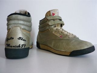 80`S VINTAGE REEBOK MUNICH GALA SHOW HI TOPS SHOES 90`S SHAQ PUMP 