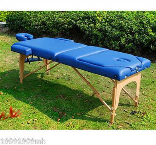Section PU Portable Folding Massage Table Bed Adjustable Leg 3inch 