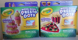 Crayola Model Magic Presto Dots Shimmer Pizza Popcorn Ice Cream cone 