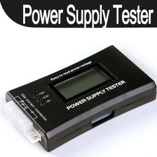 PC Power Supply Tester 20/24 pin 4 SATA HDD Testers LCD