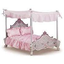 Disney Princess and Me Royal Canopy Bed 14 Pieces Pink Doll