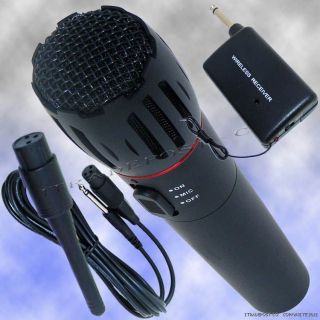 NIB wired / cordless,wirel​ess karaoke DJ FM Microphone,Ppr​iority 