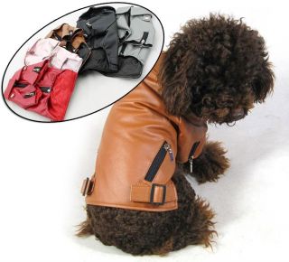 Pet Clothing Wholesale Dog Coats Leather Dog Jackets Blank Handsome 5 