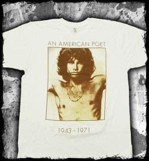 Doors   American Poet Jim Morrison white t shirt   Official   FAST 
