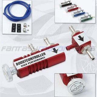 UNIVERSAL RED ADJUSTABLE MANUAL TURBO BOOST CONTROLLER KIT 1 30 PSI IN 