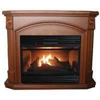 26K COFFEE GAS FIREPLACE DUAL VENT FREE Natural Gas or LP Propane Fuel