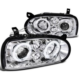 HALO PROJECTOR CHROME HEADLIGHTS for 1993 1998 VW GOLF MK3 (Fits Golf 