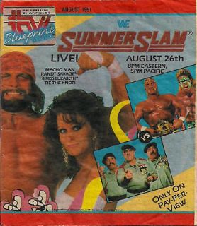 Vintage WWF SUMMER SLAM TV Guide Macho Man & Elizabeth