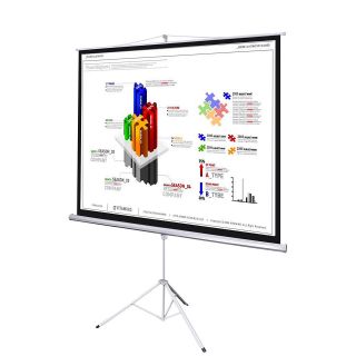   100 Tripod Portable Projection Screen Square 70x70 Projector Stand