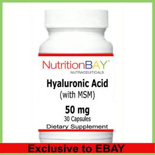 Bottles Hyaluronic Acid, with MSM, Promotes Joint Support, 50mg, 30 