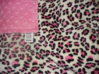 MINKY Pink Leopard Baby Blanket Multiple Sizes Avail