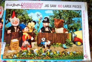 1968 PUZZLE * NODDY and his garden / VINTAGE INCOMPLETE 59/60 pieces 