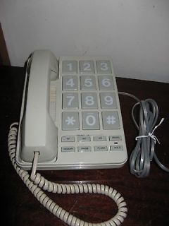   button senior telephone memory radio shack 43 084 redial hold 2 line