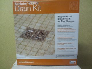 Kerdi Tile Shower Drain Kit 4 Square Grate (Schluter)