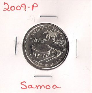   BU AMERICAN SAMOA TERRITORY QUARTER ~ I HAVE ALL 2009 QUARTERS LISTED