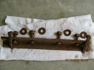 Antique Railroad Track Joiner & Hardware ( spikes nuts bolts 