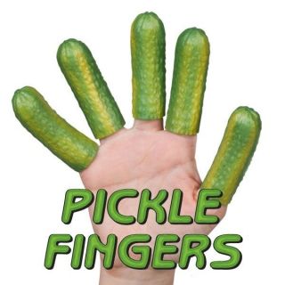 Two Pickle Finger Puppets Costume Party Favors Joke Gag Gifts