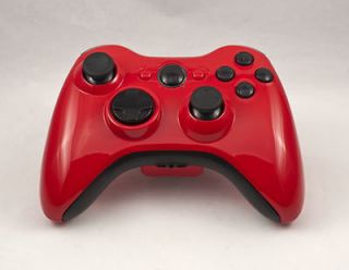 GLOSS RED/BLACK XBOX 360 MODDED CONTROLLER RAPID FIRE FOR MODERN 