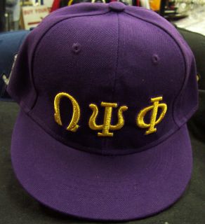 Omega Psi Phi Purple Fitted Hat Various Sizes