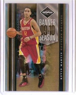 2010 11 LIMITED BASKETBALL Kevin Martin INSERT CARD #d 15/24 HOUSTON 