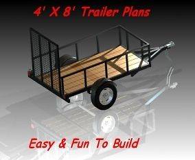   Utility / Landscape Trailer Plans   Step By Step   Easy To Build