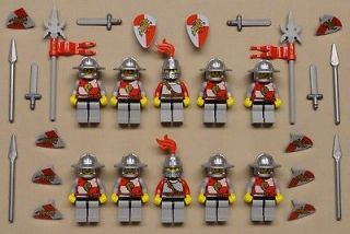   Lego Castle Minifigs Knights Guys Men LION KINGDOM KNIGHT QUARTERS Red