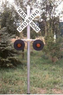 NEW handmade 5 tall working Railroad Crossing Signal X Buck 