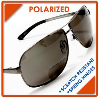 Designer Polarized Bifocal Aviator Reading Sunglasses Readers 2.00 2 