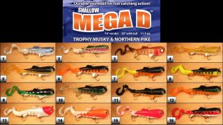 HUGE MegaD Shallow POUNDER Swimbait SuperD Lure Musky Muskie Northern 