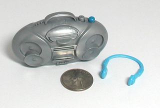   Miniature Boombox Radio CD Player + Matching Wireless Headset
