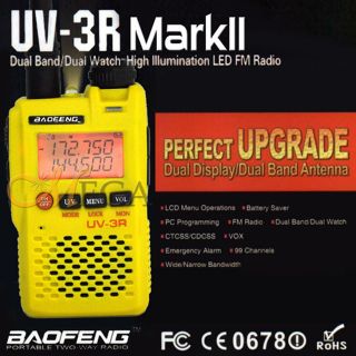 UV 3R_Mark II YELLOW Color Dual display w/USB PSU & USB charger cable