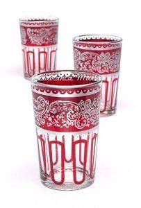 Moroccan Essaouira Red Tea Glasses (Set of 6) (TTC0001R)