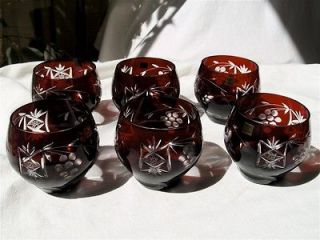 bohemian ruby glass in Pottery & Glass