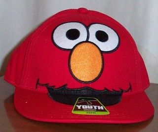 Sesame Street ELMO Big Face Red YOUTH BASEBALL CAP HAT Adjustable