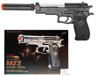 NEW 13 Spring Heavy Airsoft Pistol Gun 265ps +50 BBs Air Soft BB M22 