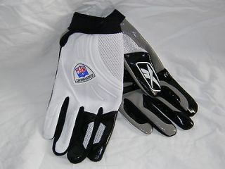Reebok NFL Football Gloves White Black Gray Wide Receiver Run Back 