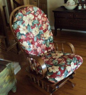   for Glider Rocker  Rocking Chair Cushions Covers   MAG​NOLIA ON RED