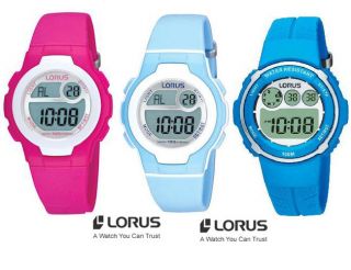 Lorus Girls Sports Digital Watch 100 Mtrs Water Proof Blue, Sky Blue 