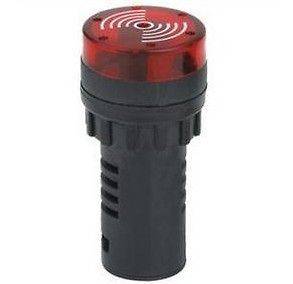 110V AC 22mm Red LED Indicator Light with Buzzer