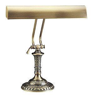 HOUSE OF TROY SWING ARM HINGED ANTIQUE BRASS PIANO DESK PORTABLE LAMP 