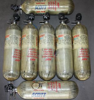   Scott 4500psi 30min SCBA Bottle Carbon Fiber Cylinder Tank Mfr 2003