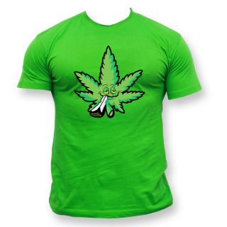 shirt Reggae Jamaica Smoking Spliff Cannabis Marijuana Rasta Ganja 