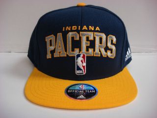   Pacers Cap Flat Brim Adidas Snapback Hat Authentic 2012 Draft Day NBA