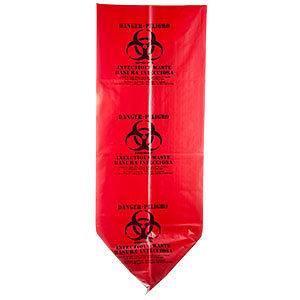 44 Gallon Red Isolation Infectious Waste Bag / Biohazard Bag Linear 