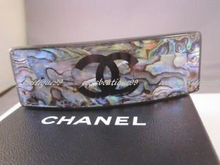 Auth CHANEL 12P Mother Pearl Neon CC Logo Hair Barrettes Clips NEW