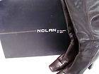 Nolan Pebble Grain Dark Brown Side Zip Dress Knee Boots Preowned 9.5 